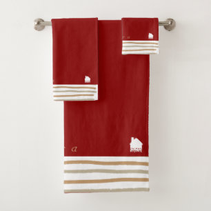 ZALMAXI HOME red logo fan Bath Towel Set