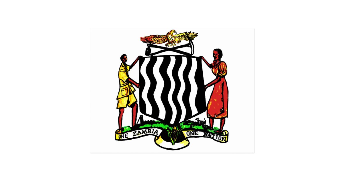 Download Zambia, Africa, Coat of Arms Postcard | Zazzle.com