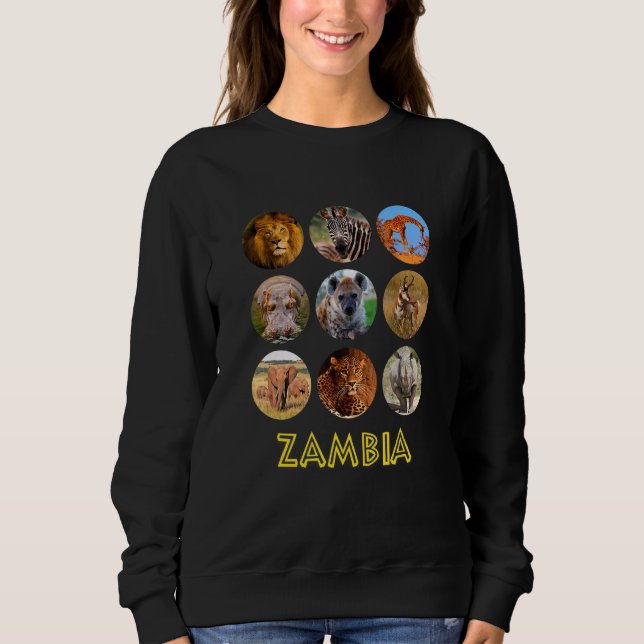 Zambia African Animals Wildlife And Nature Sweatshirt (Front)