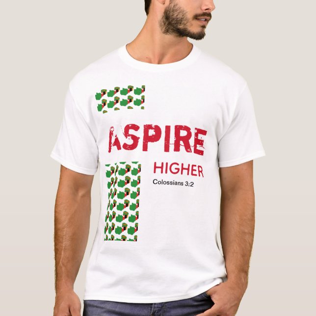 Zambia ASPIRE HIGHER Christian Scripture T-Shirt (Front)