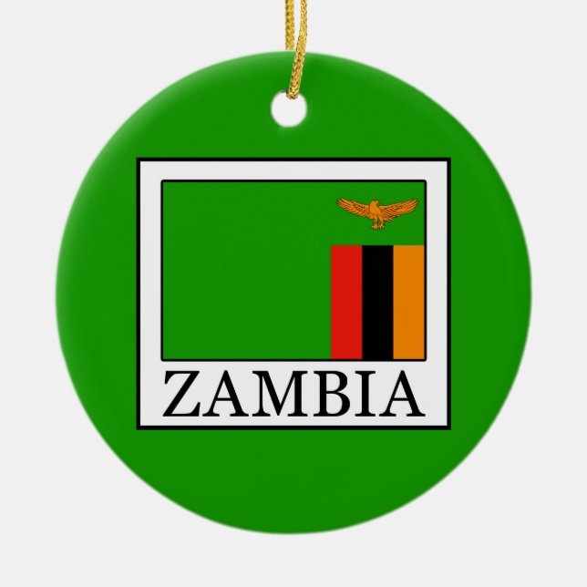 Zambia Ceramic Ornament (Front)