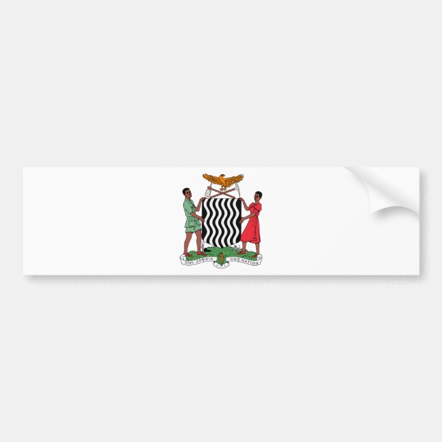 Zambia Coat of Arms Bumper Sticker (Front)