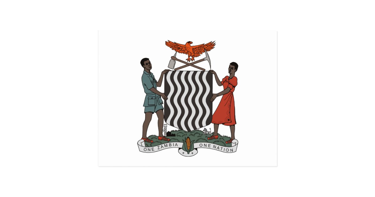 zambia-coat-of-arms-postcard-zazzle