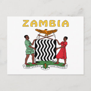 Zambia Coat Of Arms Postcard