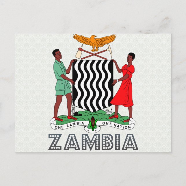 Zambia Coat of Arms Postcard (Front)