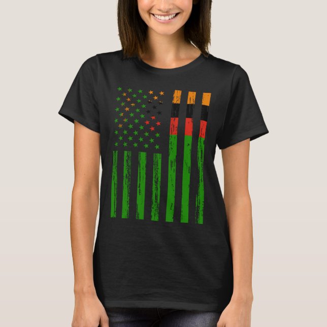 Zambia Flag America US It is in my DNA  for Zambia T-Shirt (Front)