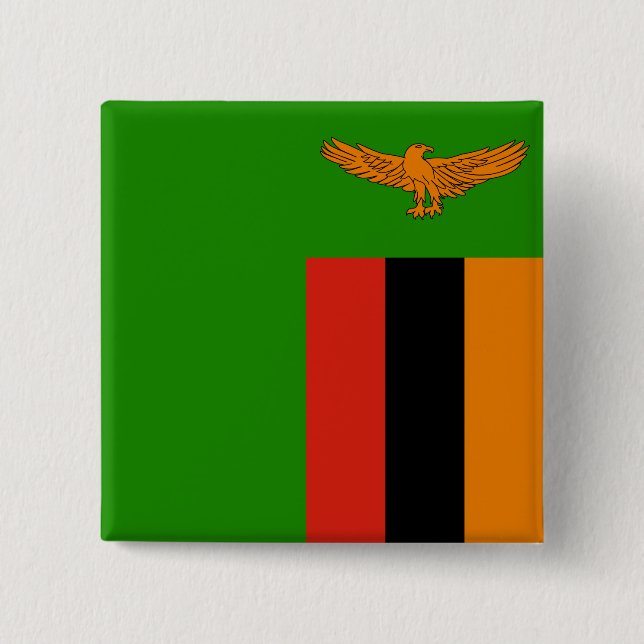 Zambia Flag Button (Front)