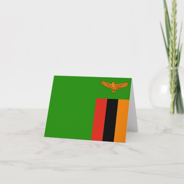 Zambia Flag Card (Front)