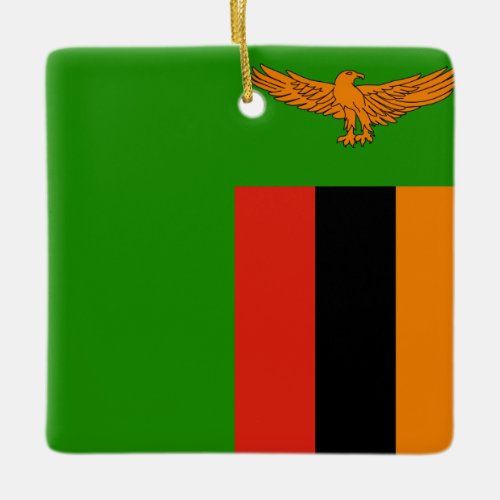 Zambia Flag  Ceramic Ornament