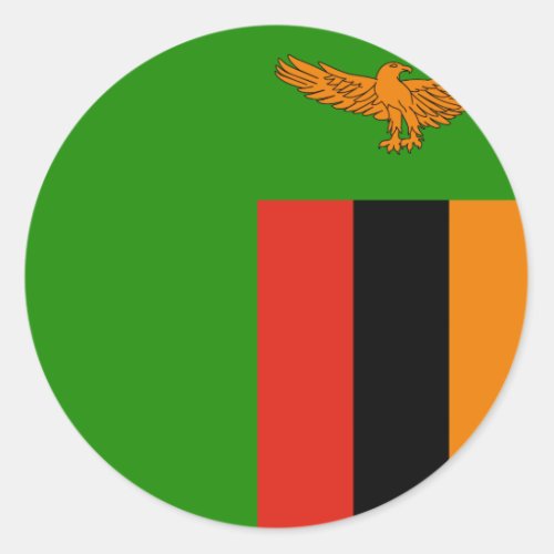 Zambia Flag Classic Round Sticker