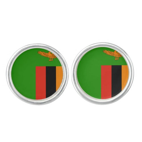Zambia Flag Cufflinks