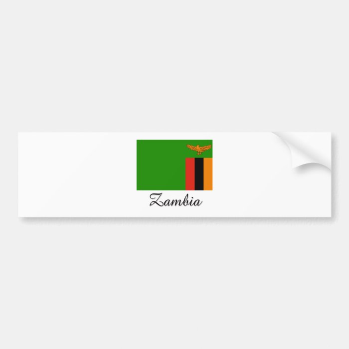 Zambia Flag Design Bumper Stickers