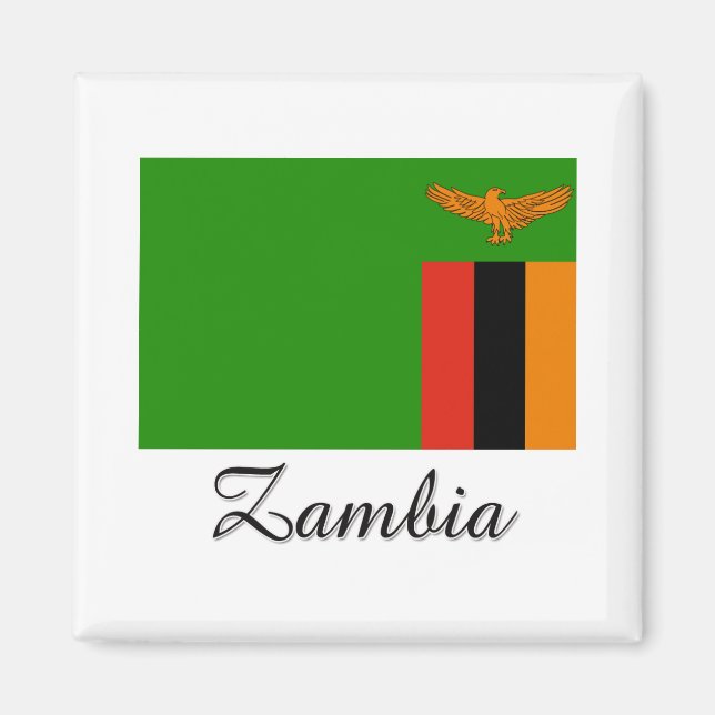 Zambia Flag Design Magnet (Front)
