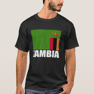 Zambia Flag Grunge Vintage Souvenir Zambia T-Shirt