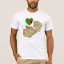 Zambia Flag Heart and Map T-Shirt