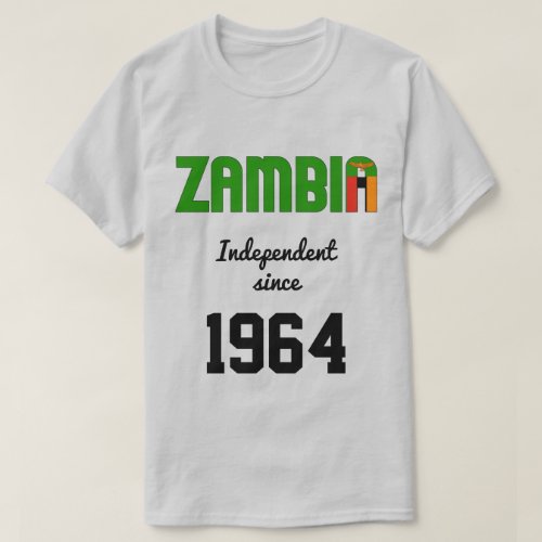Zambia Flag Independence Celebration T_Shirt
