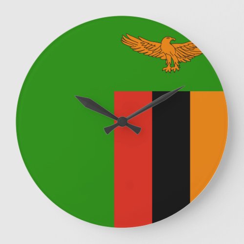 Zambia Flag Large Clock
