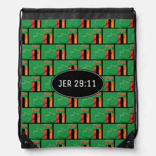 ZAMBIA FLAG Map JEREMIAH 29:11 Zambian Drawstring Bag