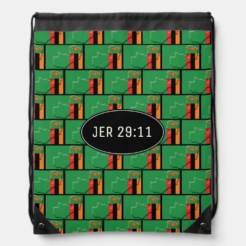 ZAMBIA FLAG Map  JEREMIAH 2911  Zambian Drawstring Bag