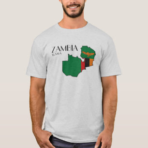 Zambia Flag Map Shirt