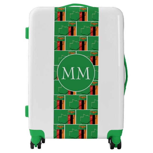 ZAMBIA FLAG Monogram Luggage (Front)