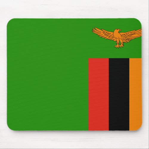 Zambia Flag Mouse Pad
