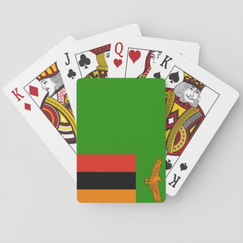 Zambia Flag Poker Cards
