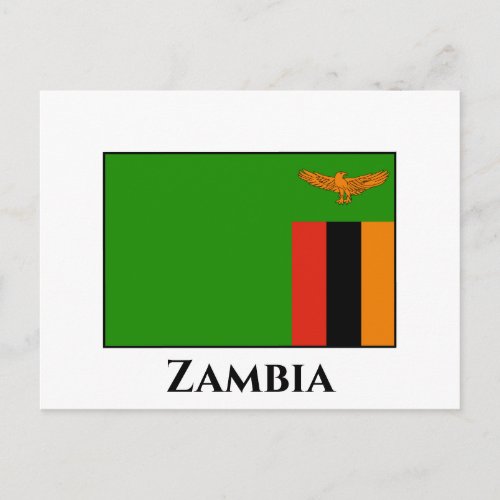 Zambia Flag Postcard