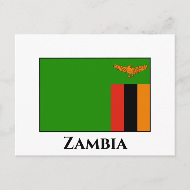 Zambia Flag Postcard (Front)