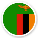 Zambia Flag Round Sticker