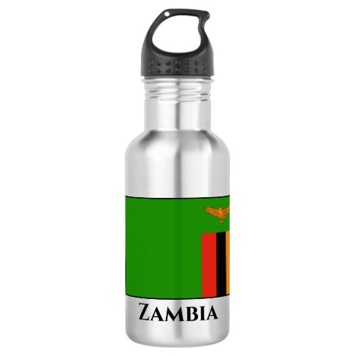 Zambia Flag Stainless Steel Water Bottle