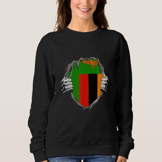 Zambia flag sweatshirt (Front)