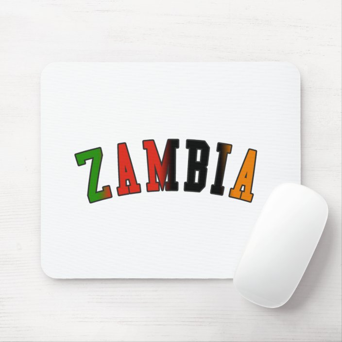 Zambia in National Flag Colors Mousepad
