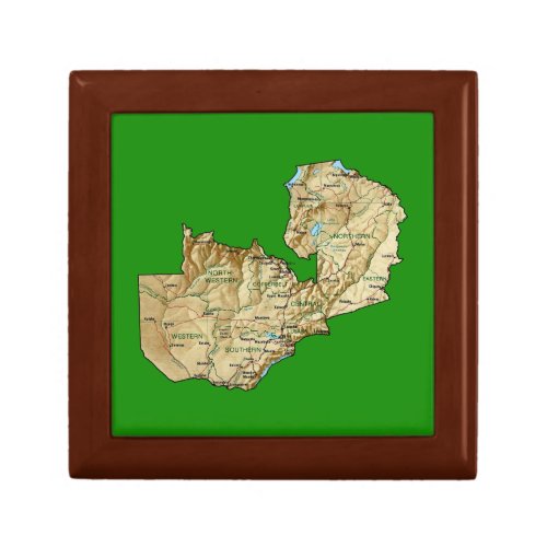 Zambia Map Gift Box