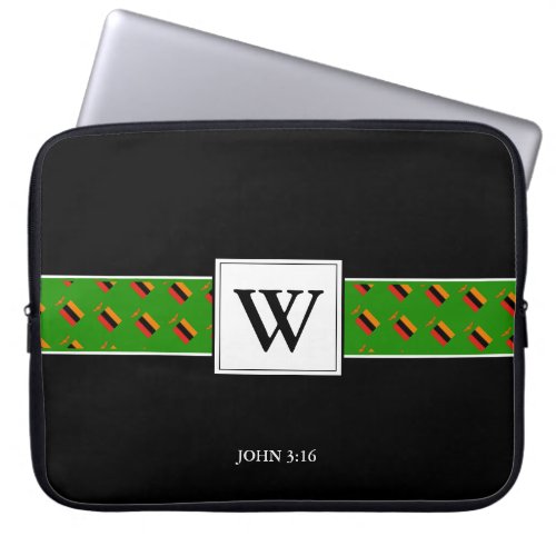 ZAMBIA Monogram Christian Bible Laptop Laptop Sleeve