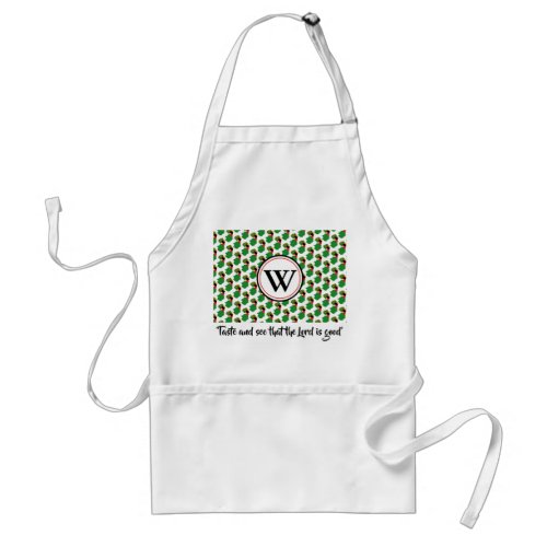 ZAMBIA Monogram Taste and See Scripture Psalm 348 Adult Apron