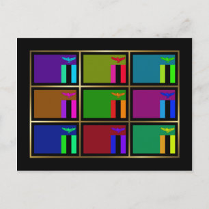 Zambia Multihue Flags Postcard