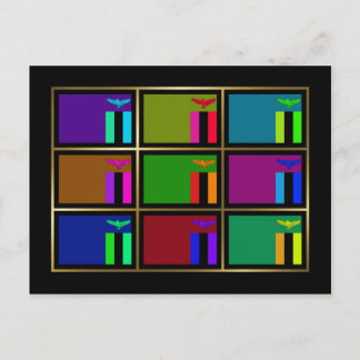 Zambia Multihue Flags Postcard