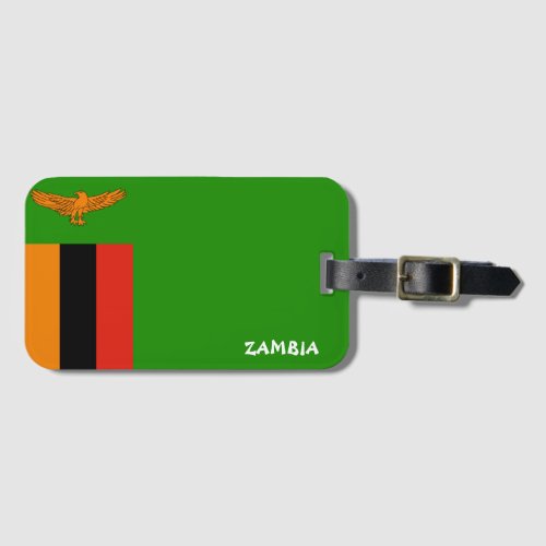 Zambia National Flag Patriotic Luggage Tag