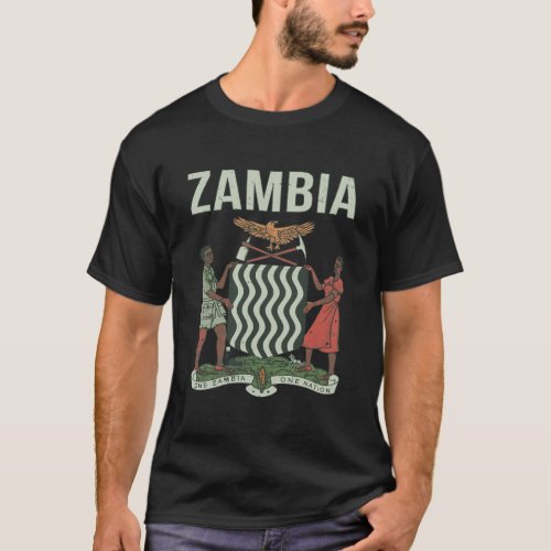 Zambia New Distressed_Style Sporty T_Shirt