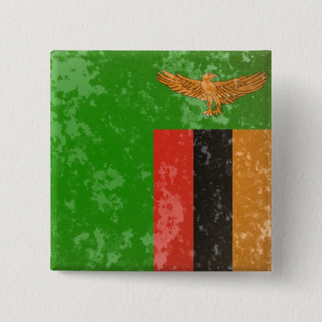 Zambia Pinback Button (Front)