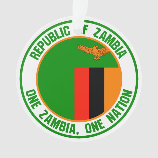 Zambia  Round Emblem Ornament (Front)