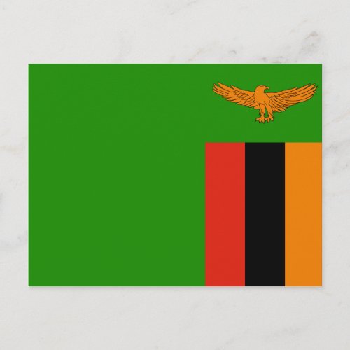 Zambia  Zambian Flag Postcard