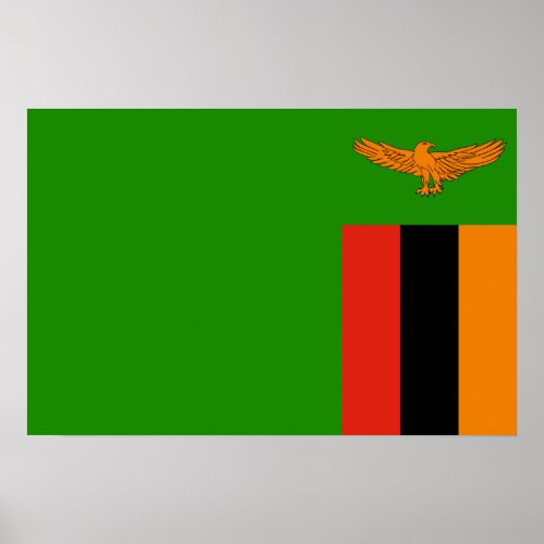 Zambia  Zambian Flag Poster