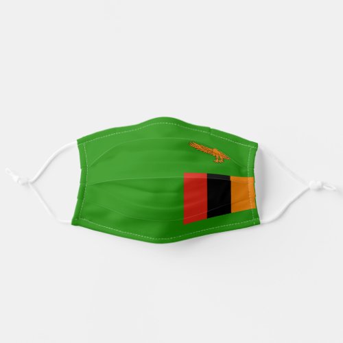 Zambian flag adult cloth face mask