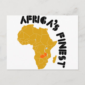 Zambian flag design postcard