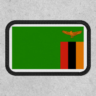 Zambian Flag Flag Of Zambia Patch Zazzle Com