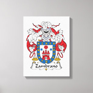 Zambrano Family Crest Canvas Print