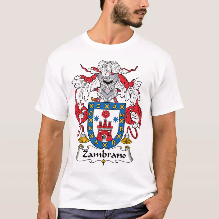 Zambrano Family Crest T Shirt Zazzle Com