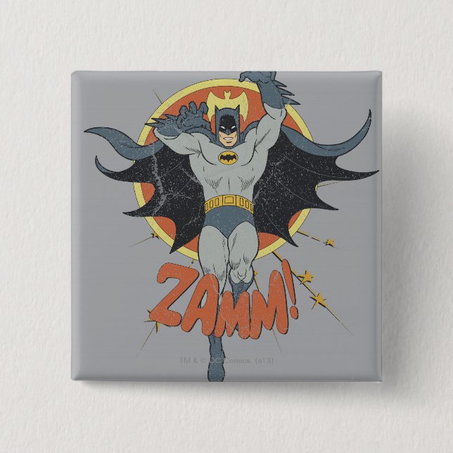 ZAMM Batman Graphic Pinback Button (Front)